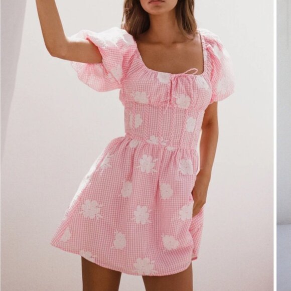 Sabo Pink Gingham Shaye Dress size S - Picture 1 of 11